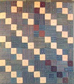 African American quilt, linsey-woolsy, mid 19th century