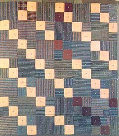 African American quilt, linsey-woolsy, mid 19th century