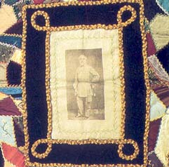 Crazy quilt, maker unknown, silk and velvet, c. 1870. 