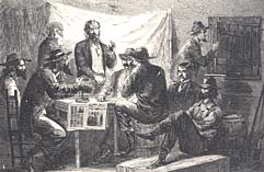 Secret Meeting of Southern Unionists (Harper's Weekly, August 4, 1866)