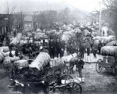 Cotton farmers in the courthouse square, Marietta, Georgia, c. 1890.