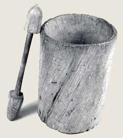 Rice mortar and pestle, mid-19th century