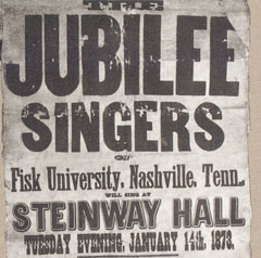 Fisk Jubilee singers advertisement