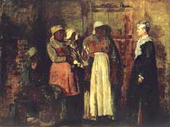 A Visit from the Old Mistress, by Winslow Homer, oil on canvas, 1876. 