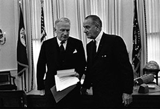Under Secretary of State George Ball and President Lyndon B. Johnson, Lyndon Baines Johnson Library and Museum