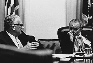 Advisors: Under Secretary of State George Ball and President Lyndon B. Johnson, 07/14/1966, National Archives and Records Administration