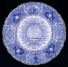 Elijah P. Lovejoy commemorative plate, c. 1837