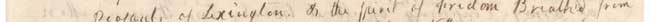 peasants of Lexington & the spirit of freedom Breathed from