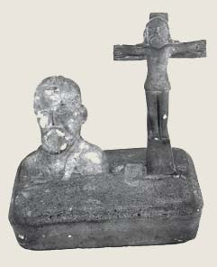 Carving of Robert E. Lee and the crucified Christ, c. 1875. 