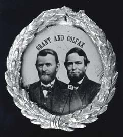 Presidential campaign button, 1868 (Museum of American Political Life)