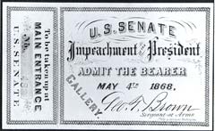 Ticket of Admission to Impeachment (Tennessee State Museum)
