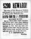 $200 Reward for an Escaped Prisoner