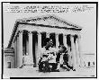 Celebrating Brown v. Board of Education: Mrs. Nettie Hunt and daughter Nikie on the steps of the Supreme Court, 1954. 