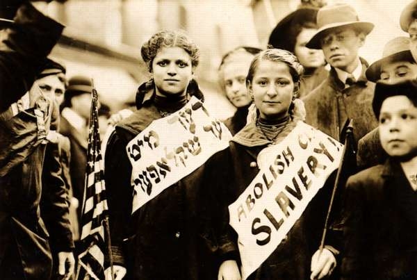 Protest Against Child Labor in a Labor Parade