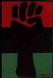 Clenched Fist On Red, Green, and Black Background