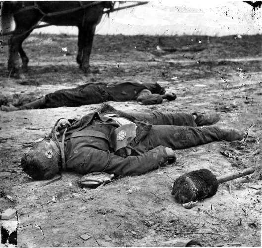 Confederate and Union Dead Side By Side in Trenches at Fort Mahone