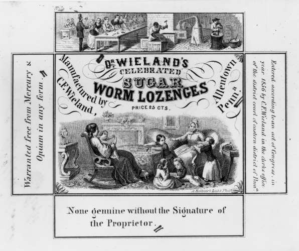 Dr. Wieland's Celebrated Sugar Worm Lozenges