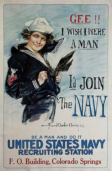 WW I Posters: Gee, I Wish I Were a Man
