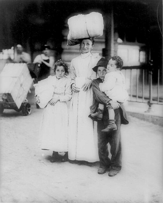 Italian Immigrant Family at Ellis Island