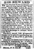 Runaway Notice for Harriet Jacobs; Copy from the American Beacon July 4th, 1835