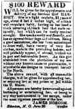 Runaway Notice for Harriet Jacobs; Copy from the American Beacon July 4th, 1835