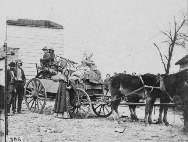 Refugees Leaving the Old Homestead