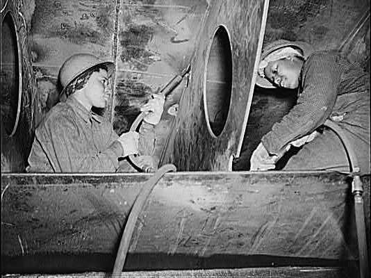 African American Women Working in Shipyard, Baltimore, Maryland