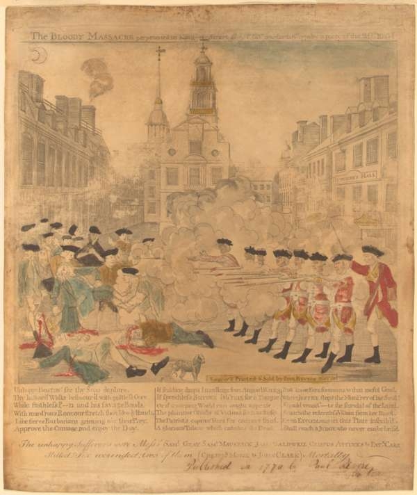 The Bloody Massacre Perpetrated in Kings Street Boston On March 5Th 1770 By a Party of the 29Th Regiment