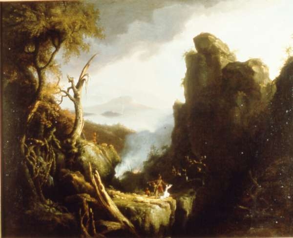 Landscape Scene From the Last of the Mohicans; The Death of Cora