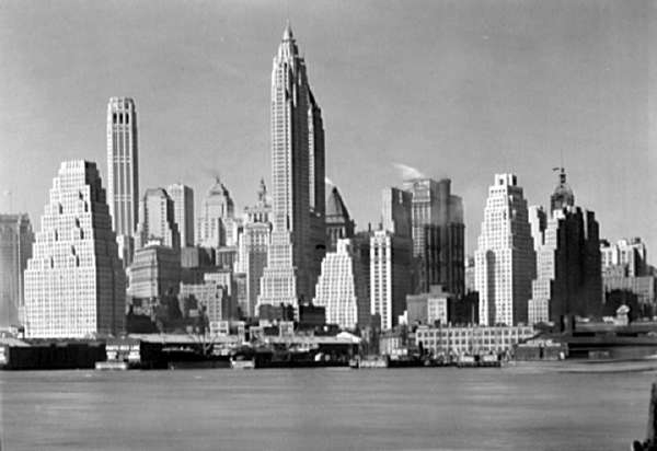 New York City Views. Lower New York From Foot of Brooklyn Bridge