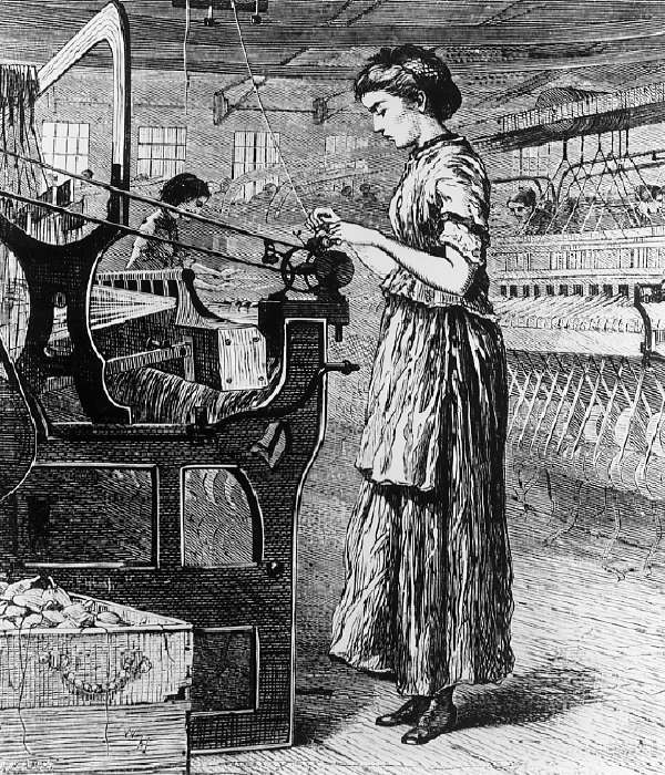 Woman Working in Textile Mill