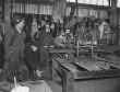 Women Learning To Use A Pantograph And Template For Cutting At The Bethlehem-Fairfield Shipyards. Baltimore, Maryland.