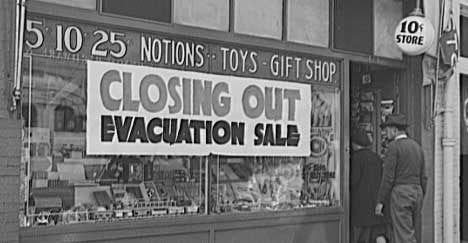Evacuation sale during Japanese Relocation. FDR Library.