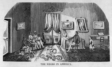 "The Negro in America," an engraving from Bible Defense of Slavery, by Josiah Priest, 1853