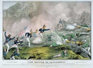 The Battle of Sacramento,  lithograph by Nathaniel Currier, 1847