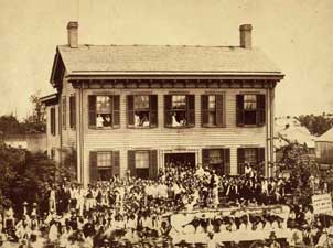 Lincoln campaign rally in Springfield, Illinois August 8, 1860