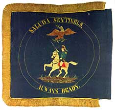 Militia flag of the Saluda Sentinels, made by the Ladies of Saluda, South Carolina, c. 1860