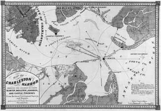 Map of Ft. Sumter in Charleston Harbor, c. 1861