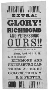 Glory!  Richmond and Petersburg Ours!!, April 3, 1865