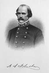 Albert Sidney Johnston, engraving, 1861