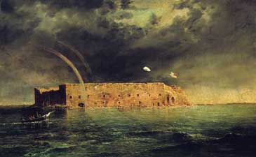 View of Ft. Sumter, oil on canvas, by Conrad Wise Chapman, c. 1865