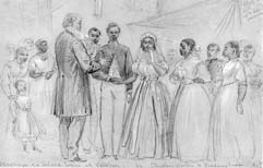 "Marriage of a Colored Soldier at Vicksburg,", 
        Alfred R. Waud, c. 1865.